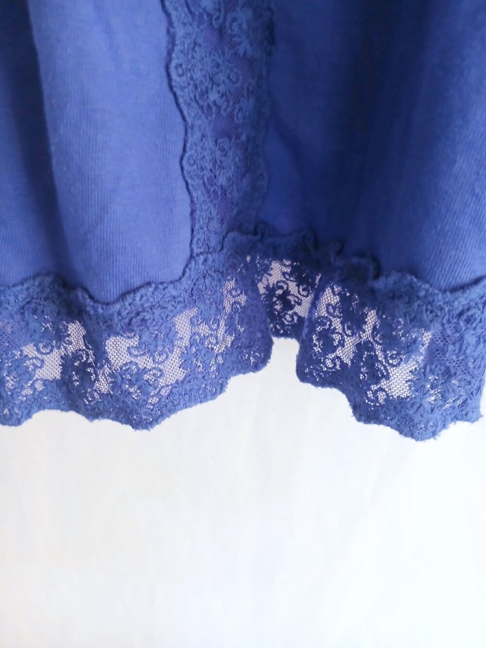 Woman Within Lace Trim Top Shirt Plus 2X Boho Feminine Flowy Purple Lavender - Picture 5 of 7